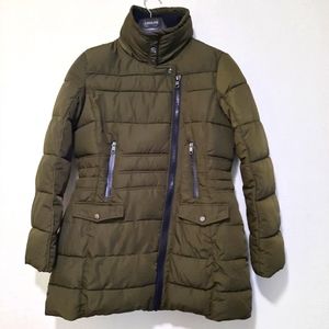 Steve Madden women's green puffer jacket